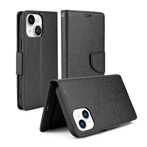 For iPhone 13 Case Leather Flip Wallet Cover FWC120