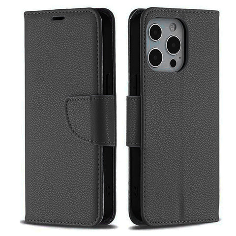 For iPhone 16 Pro Case Leather Flip Wallet Cover FWC134