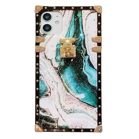 For iPhone 11 Case with Strap Marble Design Hard Cover HDL110