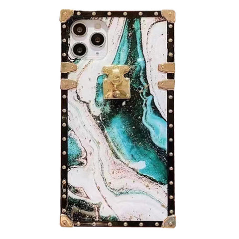 For iPhone 11 Pro Max Case with Strap Marble Design Hard Cover HDL110