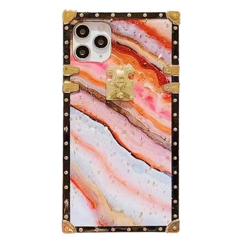 For iPhone 11 Pro Max Case with Strap Marble Design Hard Cover HDL110