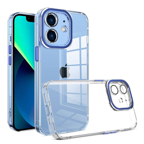 For iPhone 12 Case with Camera Protective Clear Hard Cover HDL124