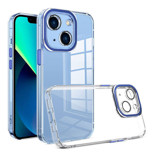 For iPhone 15 Case with Camera Protective Clear Hard Cover HDL124