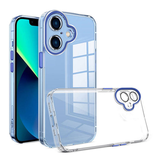 For iPhone 16 Case with Camera Protective Clear Hard Cover HDL124