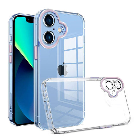 For Apple iPhone 18 Case with Camera Lens Protective Clear Back Cover HDL124