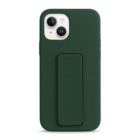 For iPhone 14 Case with Magnetic Fold Stand PU Hard Cover HDL127