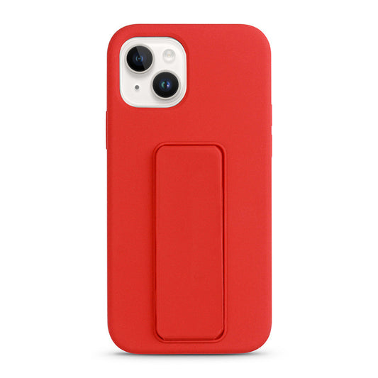 For iPhone 14 Plus Case with Magnetic Fold Stand PU Hard Cover HDL127