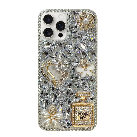 For iPhone 13 Pro Case with Bling Rhinestones Hard Cover HDL129