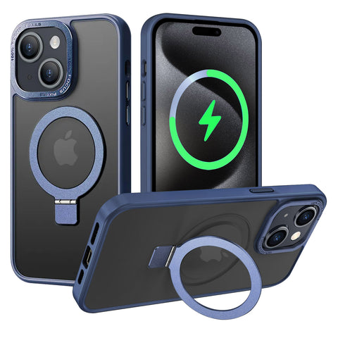 For iPhone 13 Case with Magsafe Charging Stand Matt Hard Cover HDL138