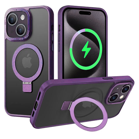 For iPhone 13 Case with Magsafe Charging Stand Matt Hard Cover HDL138