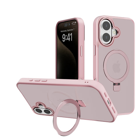 For iPhone 16 Case with Magsafe Charging Stand Matt Hard Cover HDL138