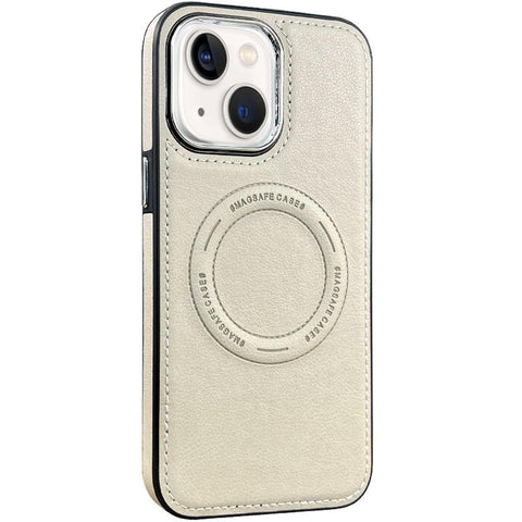 For iPhone 15 Case with Magsafe Charging Leather Hard Cover HDL139
