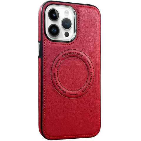 For iPhone 15 Pro Max Case with Magsafe Charging Leather Hard Cover HDL139