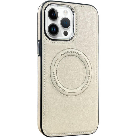 For iPhone 15 Pro Max Case with Magsafe Charging Leather Hard Cover HDL139