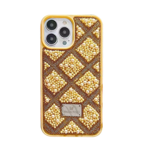 For iPhone 15 Pro Max Case with Bling Rhinestones Hard Cover HDL141