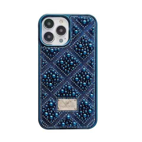 For iPhone 15 Pro Max Case with Bling Rhinestones Hard Cover HDL141