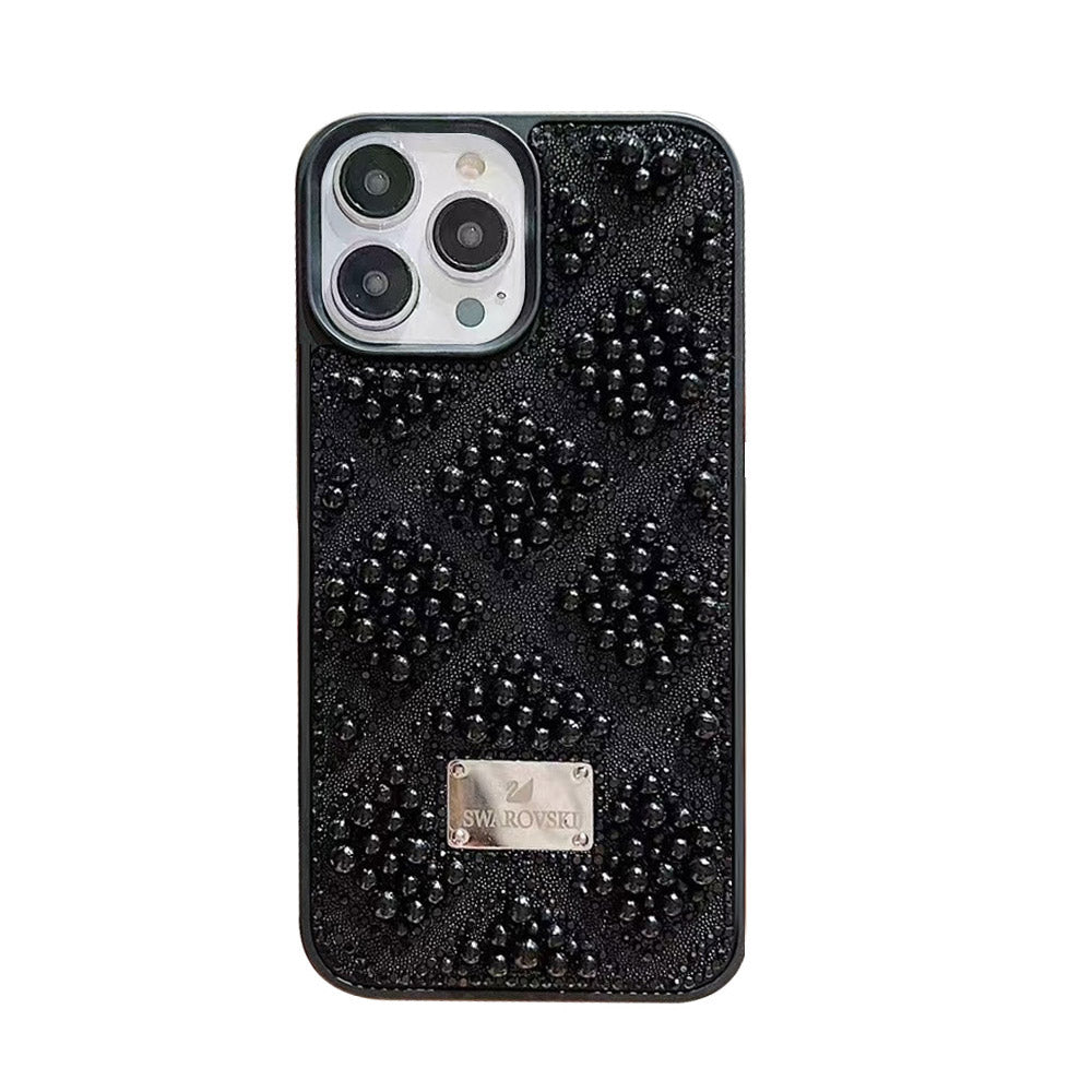 For iPhone 15 Pro Max Case with Bling Rhinestones Hard Cover HDL141
