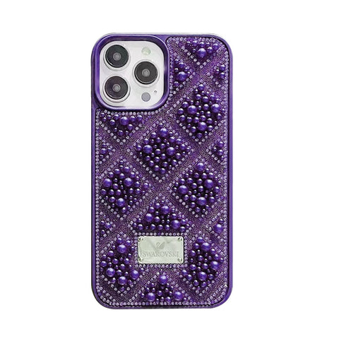 For iPhone 15 Pro Max Case with Bling Rhinestones Hard Cover HDL141