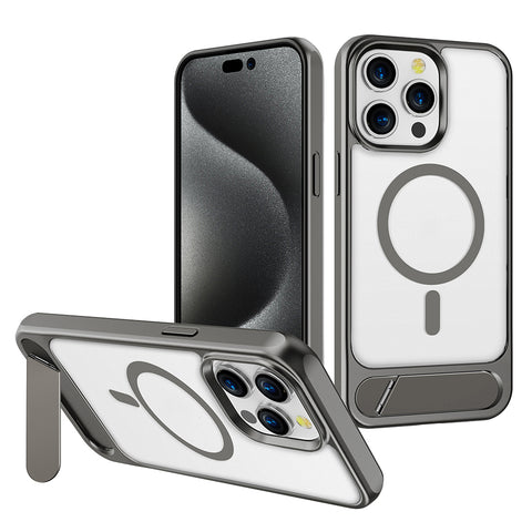 For iPhone 15 Pro Max Case with Magsafe Charging and Kickstand Hard Cover HDL143