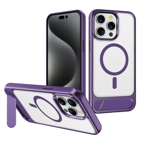 For iPhone 15 Pro Max Case with Magsafe Charging and Kickstand Hard Cover HDL143