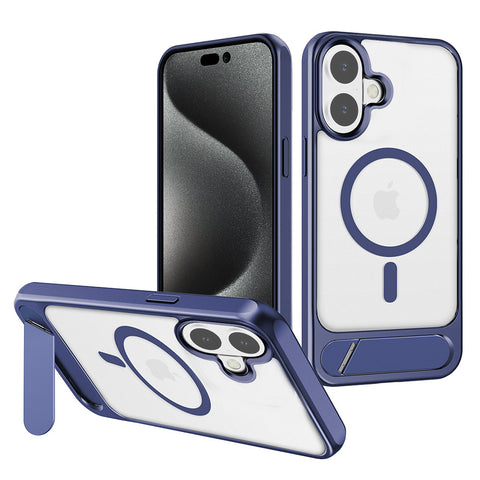 For Apple iPhone 17 Case Kickstand Shockproof Clear Hard Back Cover 6.3-inch HDL143