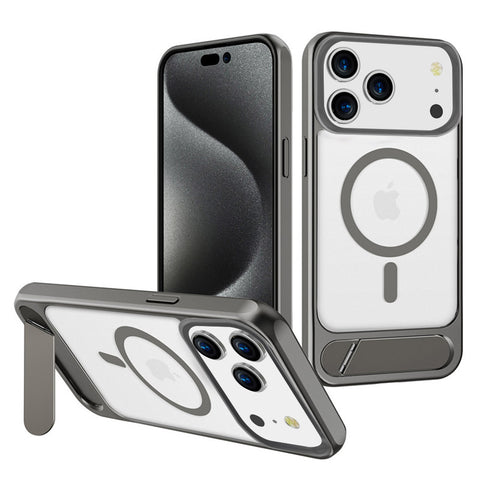 For Apple iPhone 18 Pro Case Kickstand Shockproof Clear Hard Back Cover HDL143