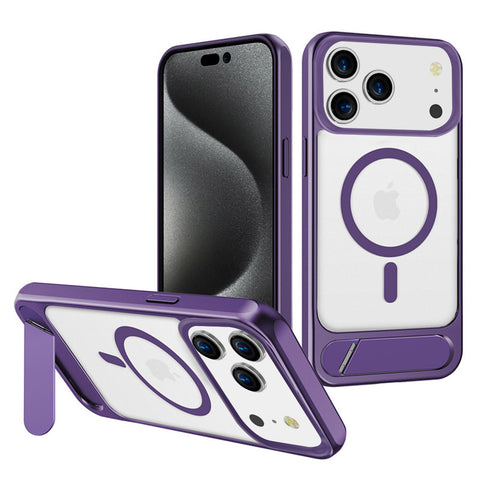 For Apple iPhone 18 Pro Case Kickstand Shockproof Clear Hard Back Cover HDL143