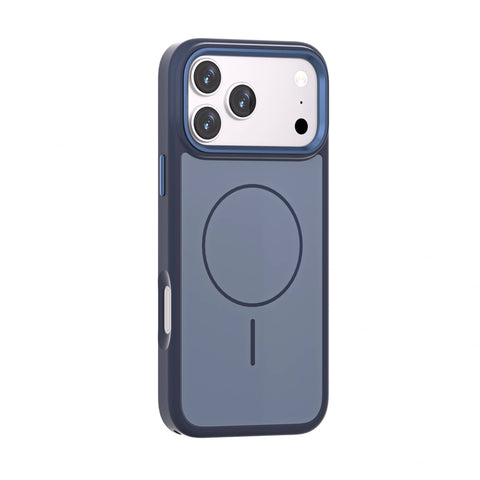 For iPhone 18 Pro Max Magnetic Matte Case Contrast Color Metal Camera Frame Cover HDL157