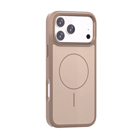For iPhone 18 Pro Max Magnetic Matte Case Contrast Color Metal Camera Frame Cover HDL157