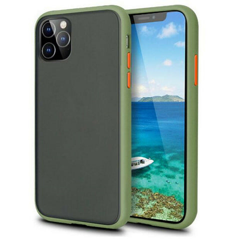 For iPhone 11 Pro Max Case with Color Push-button Matt Hard Cover HDL93