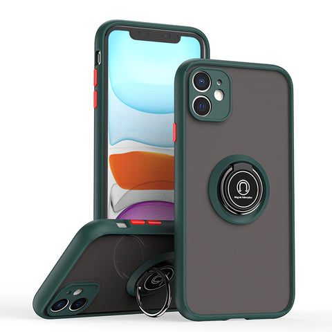 For iPhone 12 Mini Case with Magnetic Ring Hard Cover HDL99