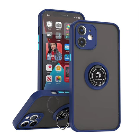 For iPhone 13 Case with Magnetic Ring Hard Cover HDL99