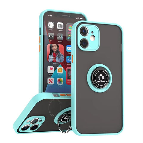 For iPhone 13 Case with Magnetic Ring Hard Cover HDL99
