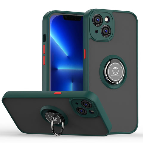 For iPhone 14 Case with Magnetic Ring Hard Cover HDL99