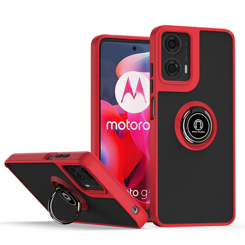 For Moto G Power 2024 Case with Magnetic Ring Hard Cover HDL99