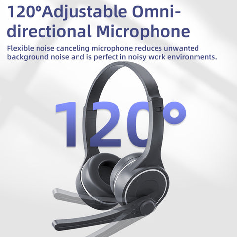 3.5mm Jack Wired Headphones, Over Ear Stereo Headset with Noise Reducing Boom Mic and in-Line Controls, for Kids Students Teachers Learning Studying and Office Work HDSET-G30