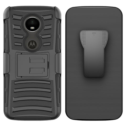 For Moto E4 Plus Case with Combo Clip Holster Cover HPC43