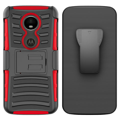 For Moto E4 Plus Case with Combo Clip Holster Cover HPC43
