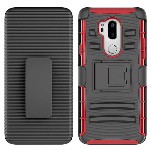 For LG G7 ThinQ Case with Combo Clip Holster Cover HPC43