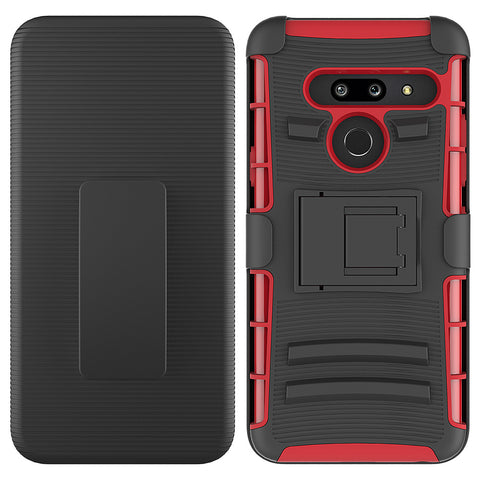 For LG G8 Case with Combo Clip Holster Cover HPC43