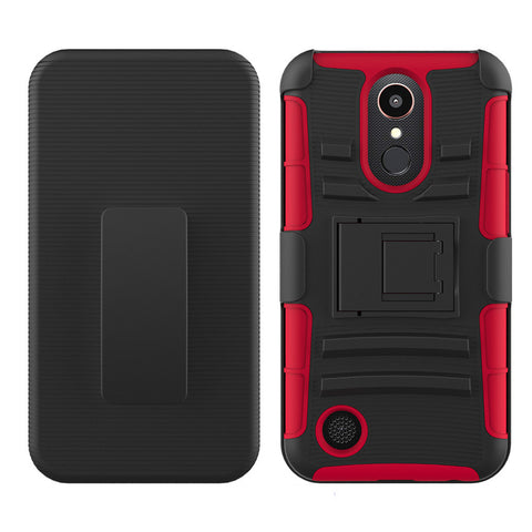 For LG K10 Case with Combo Clip Holster Cover HPC43