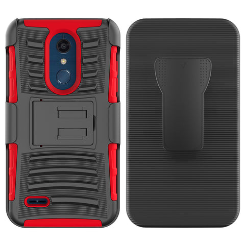 For LG K10 2018 Case with Combo Clip Holster Cover HPC43