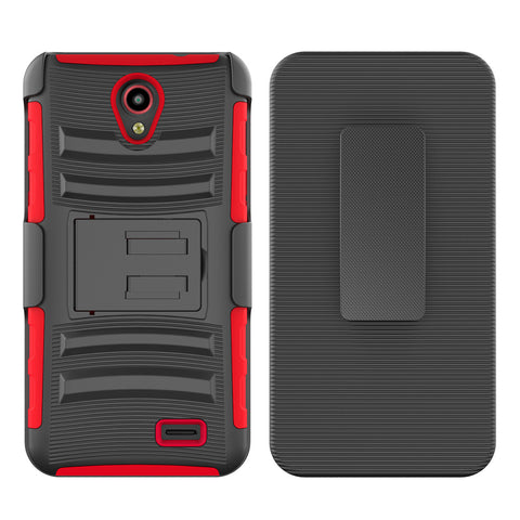 For ZTE N9132 Prestige Case with Combo Clip Holster Cover HPC43