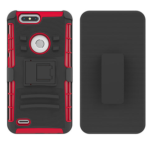For ZTE Z982 Blade Z Max Case with Combo Clip Holster Cover HPC43