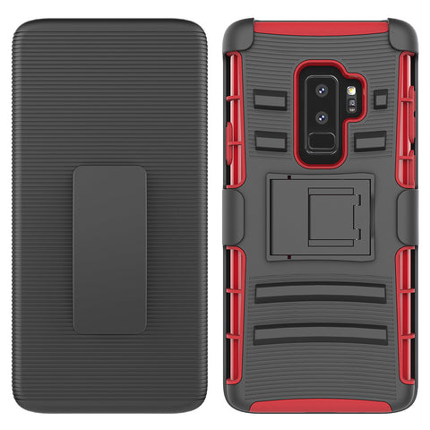 For Galaxy S9 Plus Case with Combo Clip Holster Cover HPC43