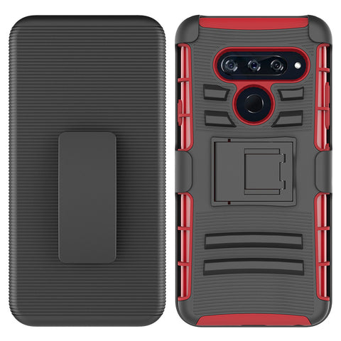 For LG V40 ThinQ Case with Combo Clip Holster Cover HPC43