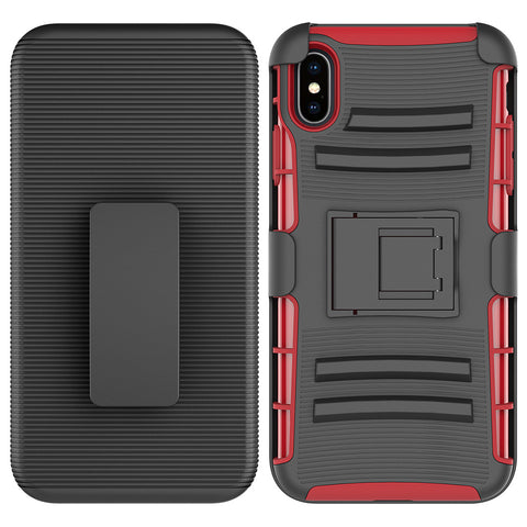 For iPhone X Xs Case with Combo Clip Holster Cover HPC43