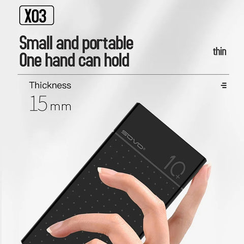 10000mAh Power Bank Portable Charger SOVO X03