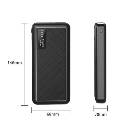 10000mAh Power Bank Portable Charger Built-In 3 Cables and LED Flashlight SOVO X17