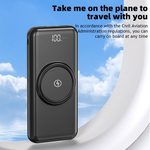 10000mAh Power Bank Wireless Charging Portable Charger Built-In 4 Cables SOVO X35